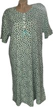 Dames nachthemd korte mouw 6529 panterprint XXL groen