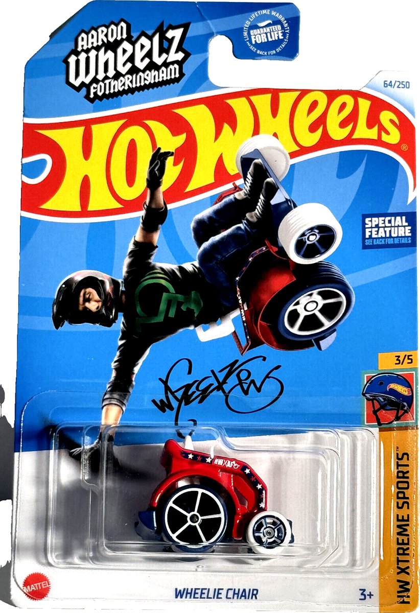 HOT WHEELS WHEELIE CHAIR 64/250 1:64 RED HW EXTREME SPORTS Aaron Wheelz