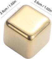 MK - ijsblokje - roestvrijstaal - herbruikbaar - goud