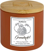 Kerzenfarm Geurkaarsen - Granaatappel - Koolzaadwas - Langdurige Geur - Natuurlijke Sfeer - Houten Deksel