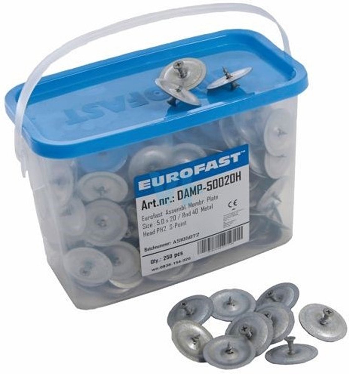 Zu Parker 5X20 mm+Drukverdeelplaat Ø40 mm 250 Stuks