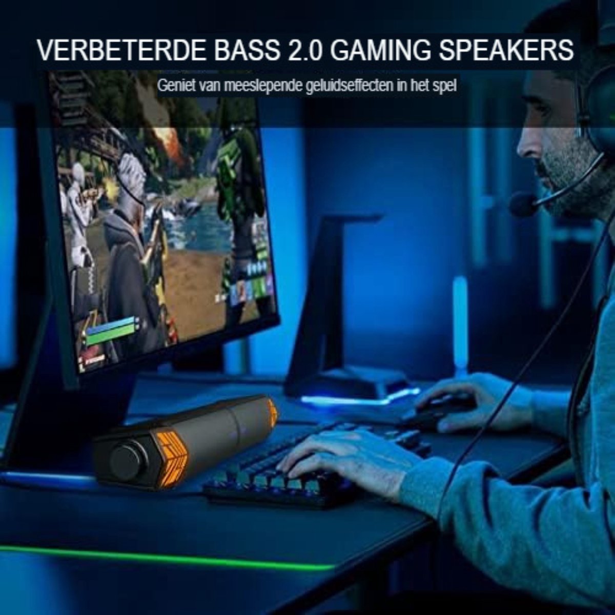 Soundbar Computer Soundbar Zwart 5x10x5 cm - afbeelding 2