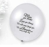 Herdenking Ballonnen 5 stuks - Uitvaart Crematie - Altijd in ons Hart - Afscheid & Troost - Miss you Forever.