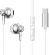 Joyroom - In ear oordopjes met USB C aansluiting - Oortjes met draad en microfoon - Wit