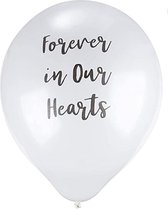 Herdenking Ballonnen 5 stuks - Uitvaart Crematie - Altijd in ons Hart - Afscheid & Troost - Forever in our hearts.