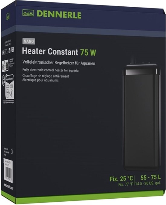 Dennerle Nano Heater Constant - Aquarium Verwarming 75W