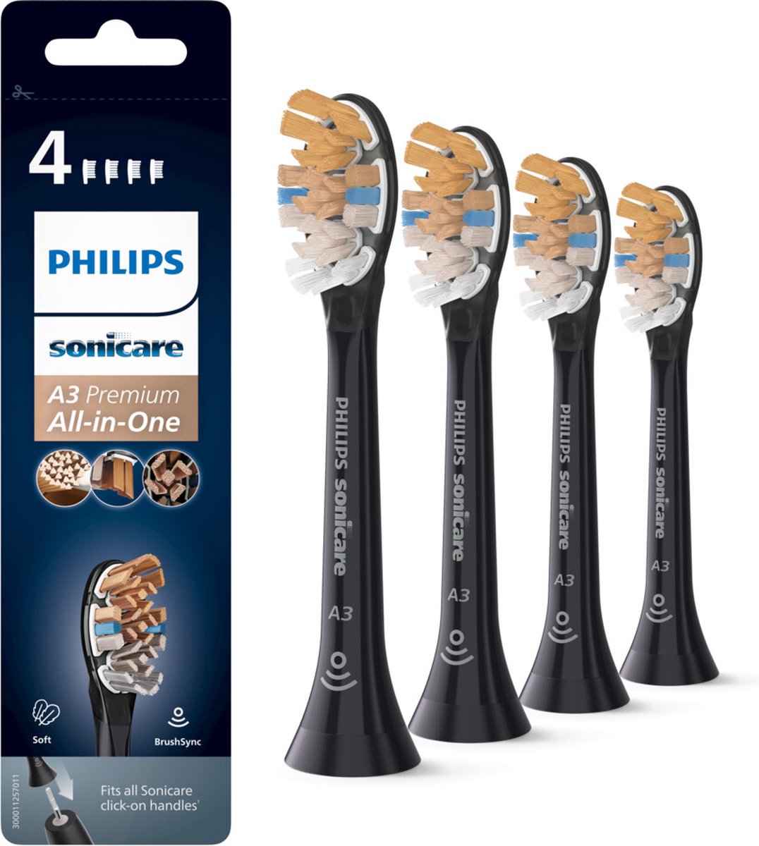 Philips A3 Premium All-in-One HX9094/11 - Opzetborstels - 4 stuks - Philips