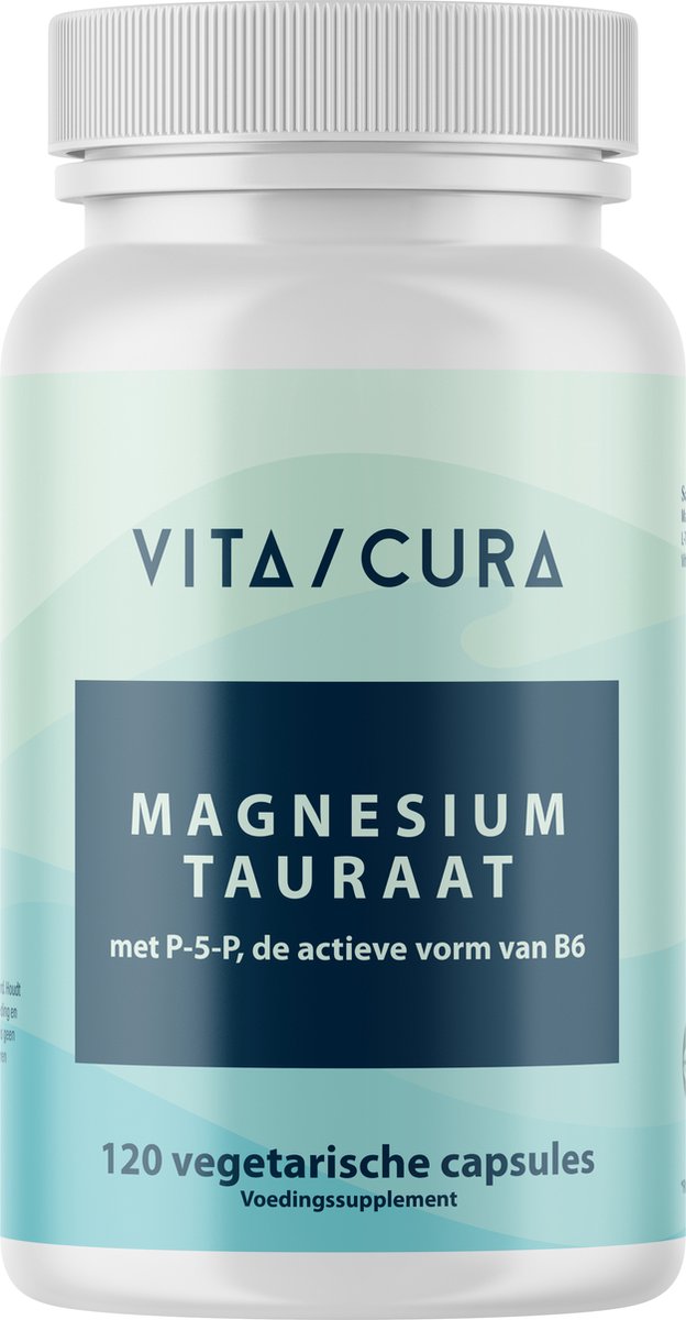 Goedkoopste VitaCura Magnesium Tauraat B6 - 120 vegetarische capsules