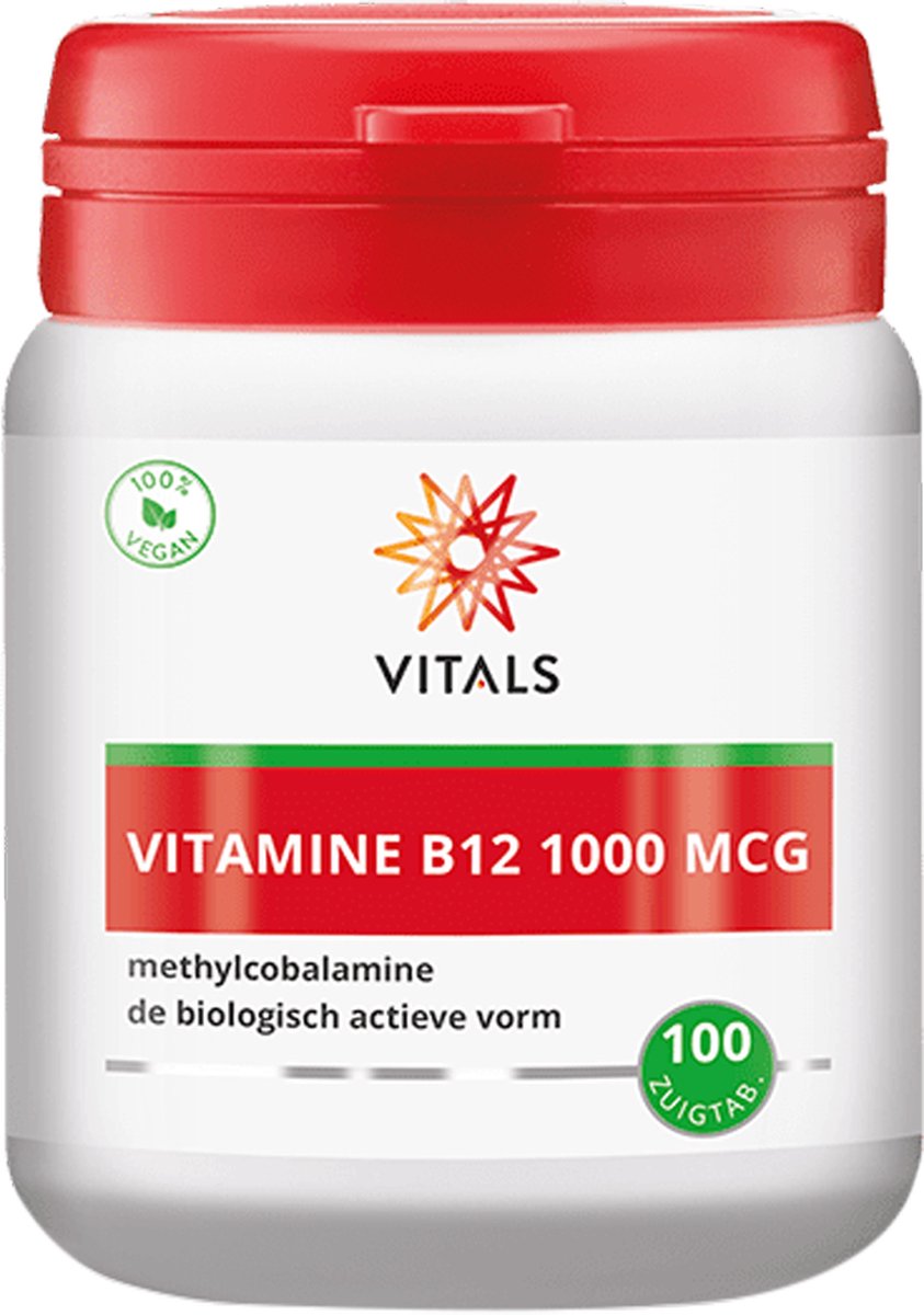 Vitals - Vitamine B12 - Methylcobalamine - 1000 mcg - 100 zuigtabletten