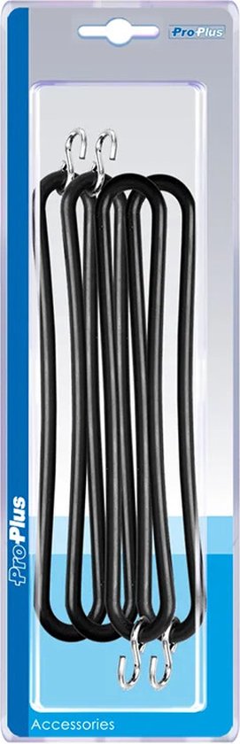 ProPlus Spanrubbers met S-haak - 8x stuks - 20 cm - voor dekzeilen - RVS S-haak - tentelastiek