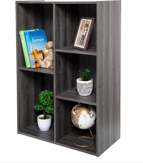 Iris Ohyama, kantoorplank/boekenkast/archiefkast/houten kast/kantoor basisplank, Modulair, kantoor, woonkamer, studeerkamer - Office Basic Rack - CX-2FN - LichtBruin