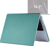 Laptophoes - Geschikt voor MacBook Pro 14 inch Hoes - Geen Vingerafdrukken - Carbon Case - Voor M1, M2, M3 - A2442, A2779, A2992, A2918 - Groen