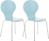 Clp Diego - Lot de 2 chaises empilables - Bleu clair