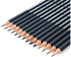 Schetspotloden 14 stuks / Professionele Tekenpotloden / Grafiet Potloden / 14 verschillende hardheden 12B - 10B – 8B – 7B-…