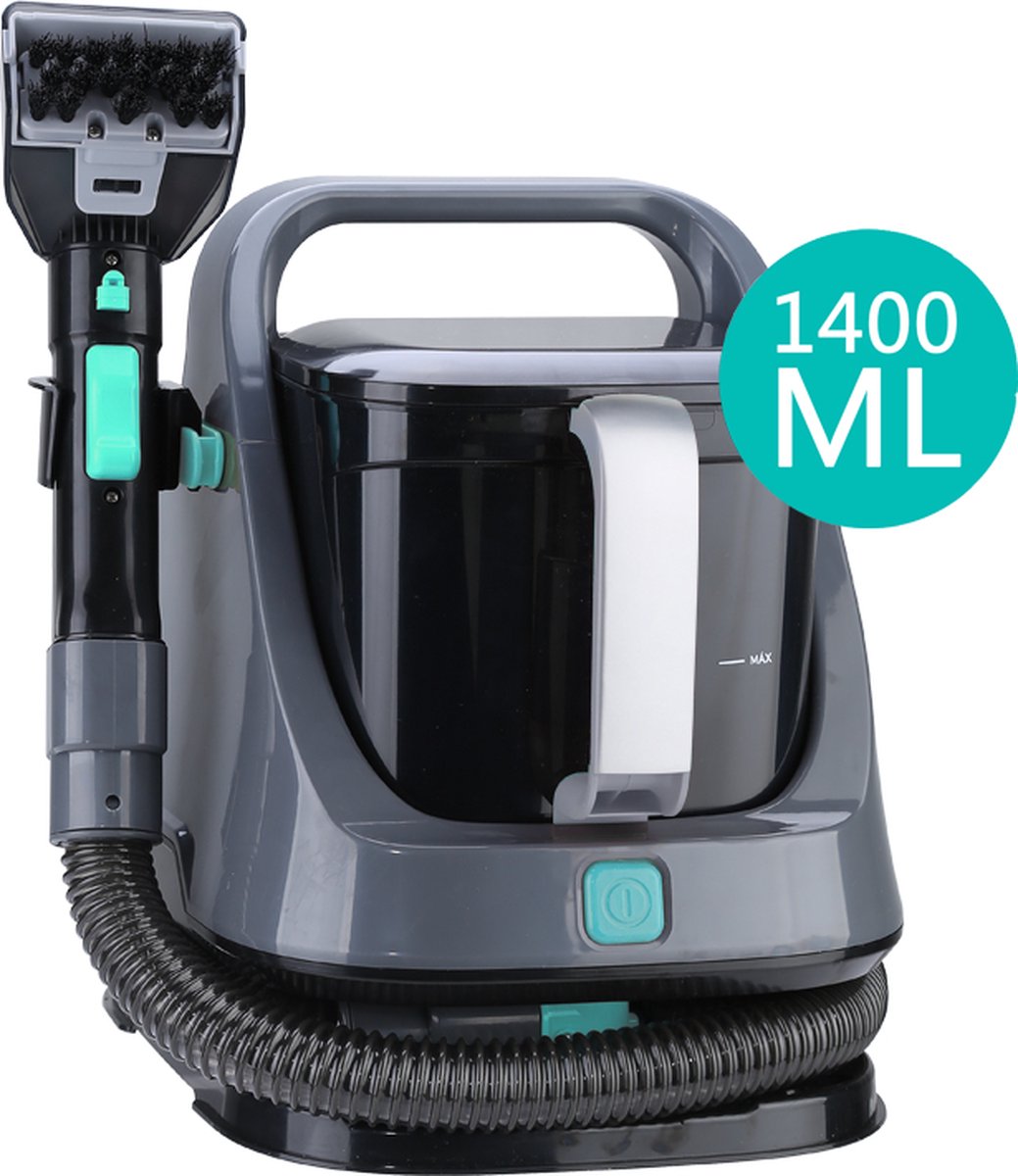 Draagbaar & Compacte Vlekkenreiniger Apparaat 650W Bank Reiniger - Krachtige Tapijtreiniger Machine - Waterstofzuiger - Zwart
