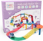 MNTL Magnetic Tiles Racebaan - Race Track 52 Stuks - Magnetische Tegels - Magnetisch Speelgoed - Magna Speelgoed - Montessori - STEM Speelgoed - Cadeau Kind - Magnetische Bouwblokken