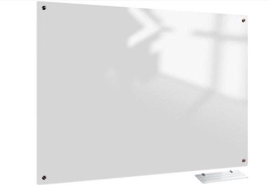 Whiteboard Glas Solid Clear White 120x150 cm | sam creative whiteboard | White magnetic whiteboard | Glassboard Magnetic - Sam Creative