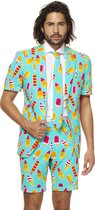 OppoSuits Cool Cones - Costume d'été pour homme - Blauw - Fête - Taille 60