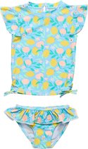 Snapper Rock - UV-zwemset voor baby's en kinderen - Korte mouw - UPF50+ - Lemon Drops - Blauw/Geel - maat 12-18 (76-83cm)