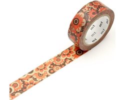 foto van MT washi tape ex Layered of Flower - 1,5 cm x 7 meter - Masking tape bloemen
