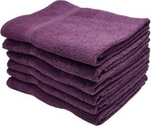 Handdoeken - Handdoekenset - Badhanddoeken - 70cm x 140cm - Set met 6 stuks - 450 gram per stuk - 100% Katoen - Paars