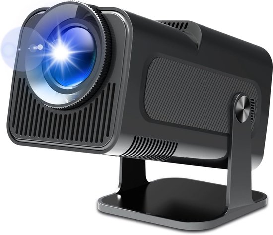 Full HD 1080P 4K LED-projector HY320 draagbaar mini met Bluetooth 5.0, hifi speaker, 180° draaibaar, 150 inch scherm
