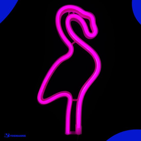 Neon Lamp - Flamingo - Incl. 3 Batterijen - Neon Verlichting - Neon Led Lamp - Neon Wandlamp