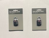Serrure à combinaison TSA pour bagages - Ensemble de serrures pour valises 2 pièces