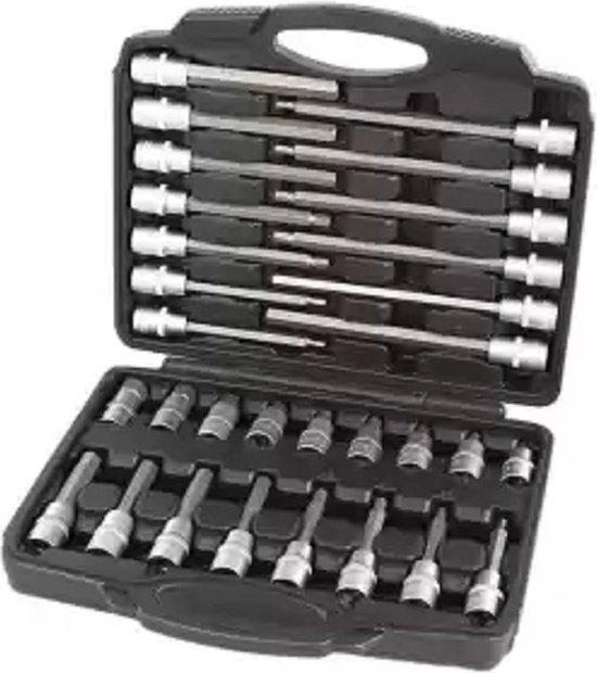 8 tlg. 1/2 Zoll Antrieb Druckluft Inbusschlüssel Bit Set H5 H19