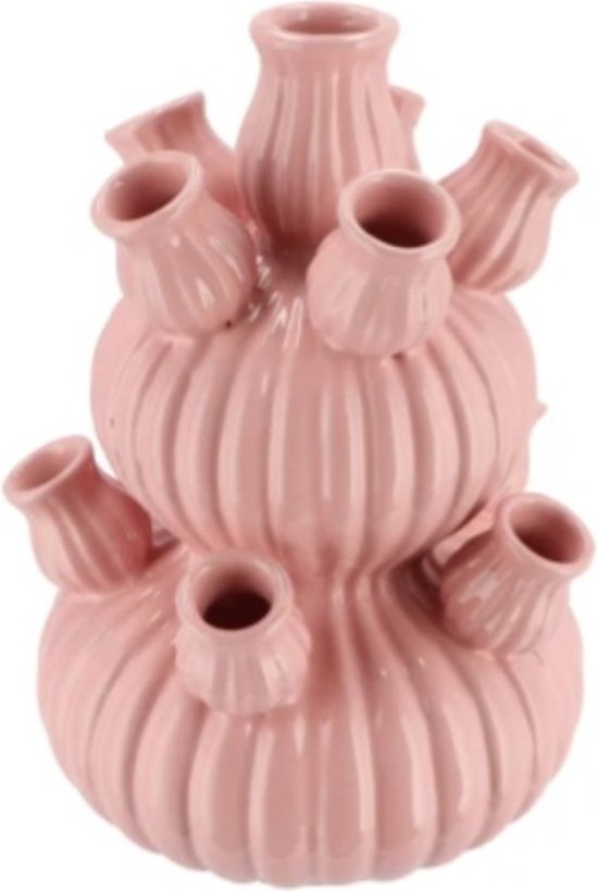 Amsterdam light pink tulip vase bubbles 20x30cm