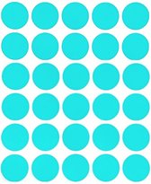 Ronde etiketten "MULTIPLAZA" stickers - 2cm - TURQUOISE - 150 stuks - labels - markeren - ordenen - archiveren - universeel - knutselen - hobby - kantoor