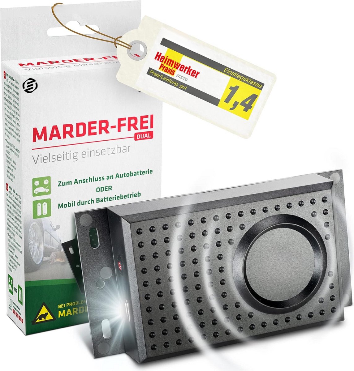 Equivera Marterverjager - Marterverjager Auto - Marterbestrijder - Ongedierte Verjager - Steenmarter - Anti Marter - Premium