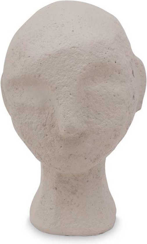 VTwonen - Ecomix Sculptuur Hoofd - Zand /Grijs - 13,5x12,5x20cm