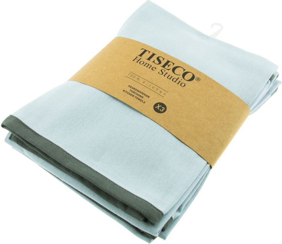 Tiseco Home Studio - Keukenhanddoek SOLID - SET/6 - 100% katoen - ultra-absorberend - sneldrogend- duurzaam materiaal - 50x70 cm - Blauw