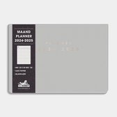 Hobbit - Maandplanner Flex Cover - 2024-2025 - 1 maand op 2 pagina's - A5+ (17,5 x 25,7 cm) - Flex washed kraft
