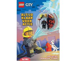 foto van LEGO City - Doeboek + LEGO figuren van brandweerman - Voor kinderen vanaf 6 jaar - Boordevol spelletjes, verhalen en strips - Cadeau speelgoed jongen 7 jaar / 8 jaar / 9 jaar / 10 jaar