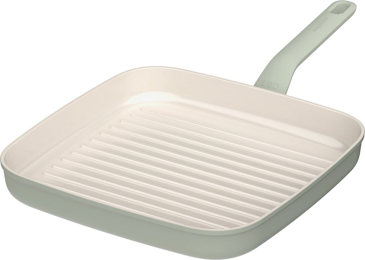 LEO Grillpan antikleef Balance Sage - Ø 24cm - Groen - PFAS-vrij van BergHOFF