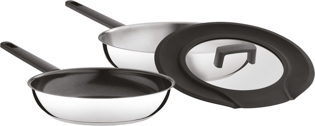 BergHOFF Essentials Uqonic Downdraft Koekenpannenset - 3 delig - RVS