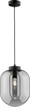 Fischer & Honsel - Hanglamp Regi - 1x E27 max. 40 W (excl.) - Zwart Mat Metaal - Rookglas