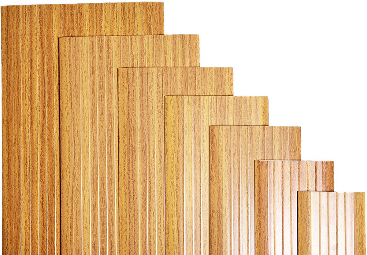 Goedkoopste Drempelvervanger 3 x 125 x 1000 mm - Aluminium met Eiken houtlook - Drempelhulp