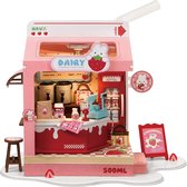 Robotime Rolife Strawberry Milk Box - DS034 - Knutselen - DIY - Miniatuur - Hobby - Miniatuurhuisje - Creatief