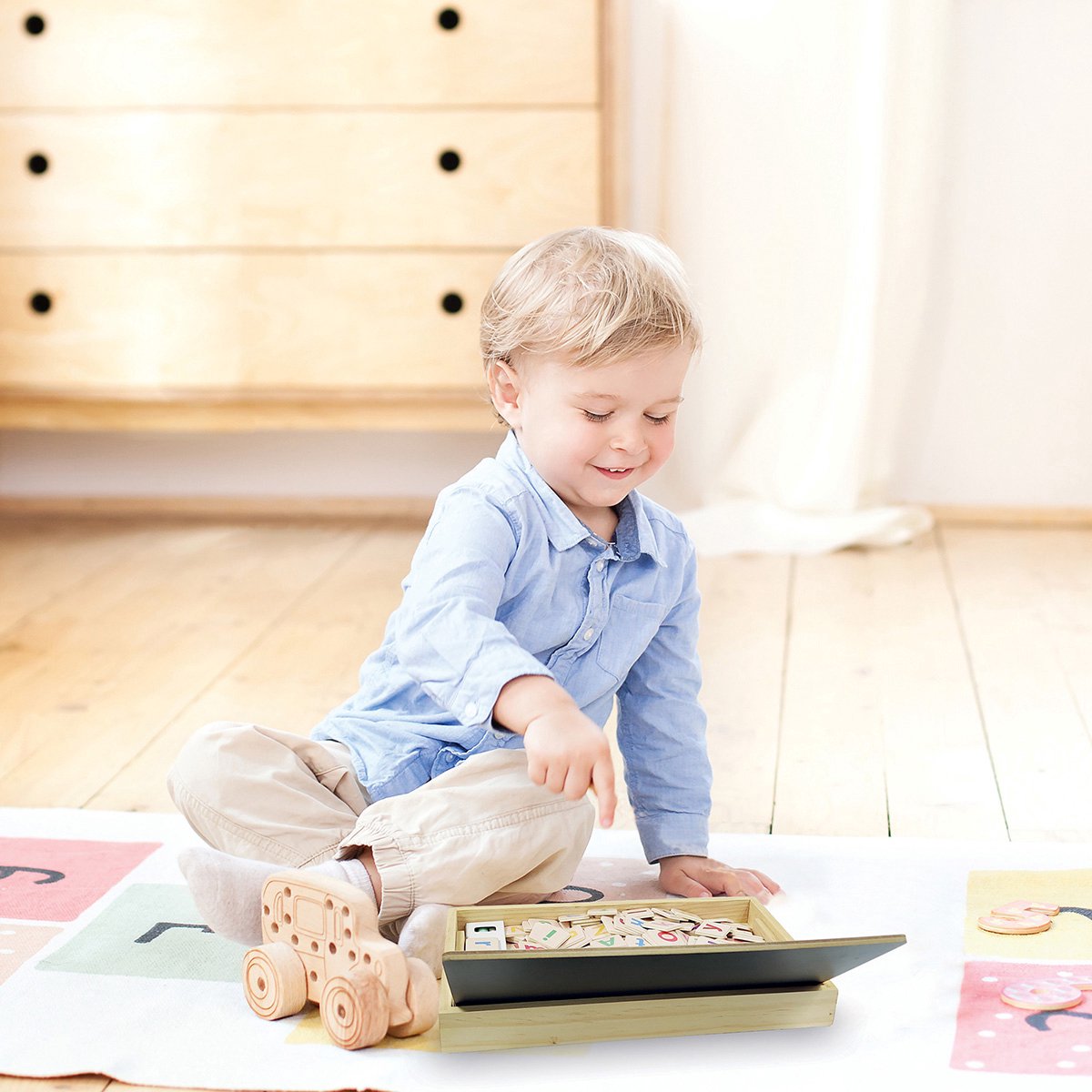 Bio Toys L’Ecole des Mots bilingue Français- Anglais - Jeu en Bois