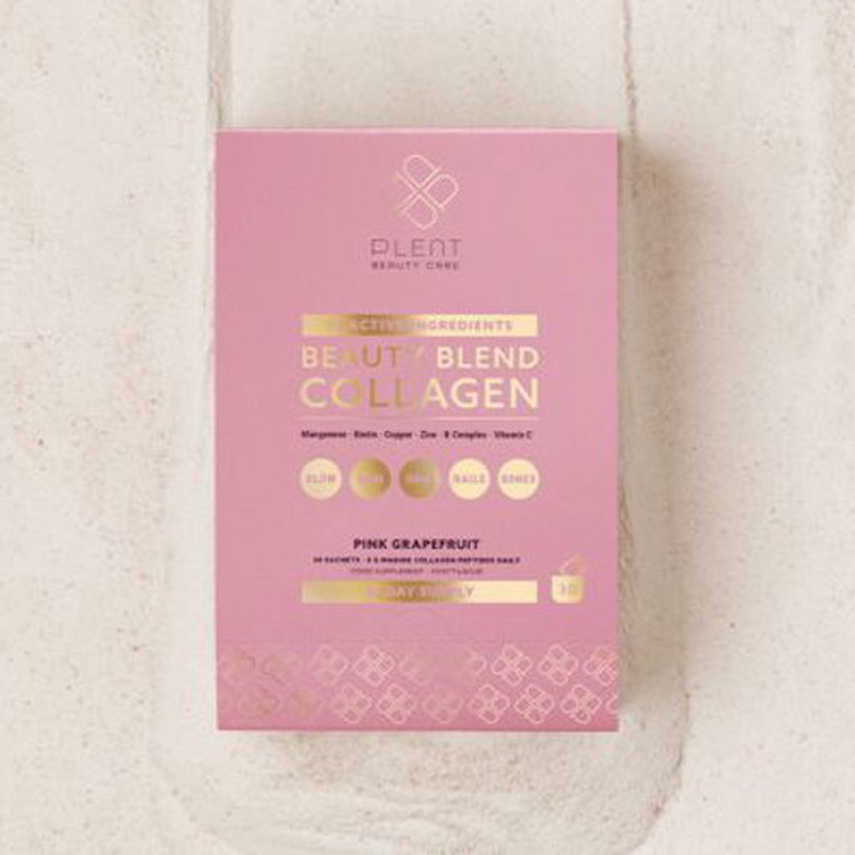 Goedkoopste Plent Beauty Care - Beauty Blend Viscollageen - Pink Grapefruit (30 sachets = 30 dagen) - Met 12 actieve ingrediënten ter ondersteuning van huid, haar, nagels en botten