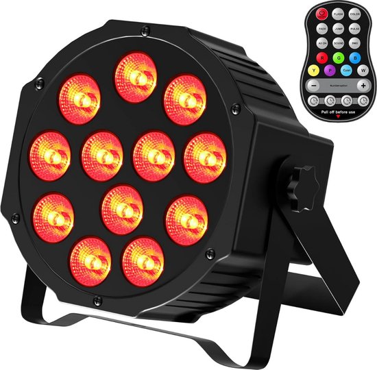 Foto: Led hoofdlamp 12 rgbw led koplampen krachtige oplaadbare podiumverlichting met dmx en afstandsbediening voor feesten bars podia en meer perfect voor bruiloften kerst en dj sets 