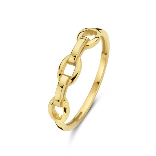 New Bling Gouden Ring Schakels - Open Schakels- 4mm Breed - 14 Karaat- Goud