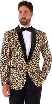 OppoSuits The Jag - Heren Tuxedo Smoking met Vlinderdas - Chique - Carnaval - Beige - Maat EU 46