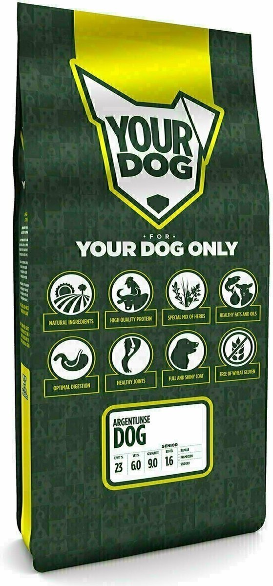 Yourdog Yourdog Argentijnse dog Rasspecifiek Senior Hondenvoer 12kg | Hondenbrokken
