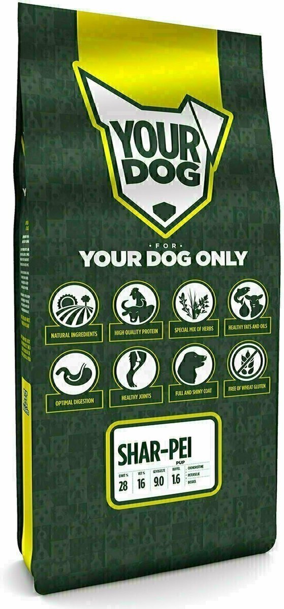 Yourdog Shar-pei Rasspecifiek Puppy Hondenvoer 12kg | Hondenbrokken