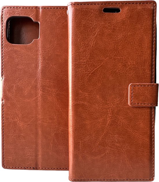 Bookcase Bruin Geschikt voor Motorola Moto G 5G Plus - portemonnee hoesje - ZT Accessoires