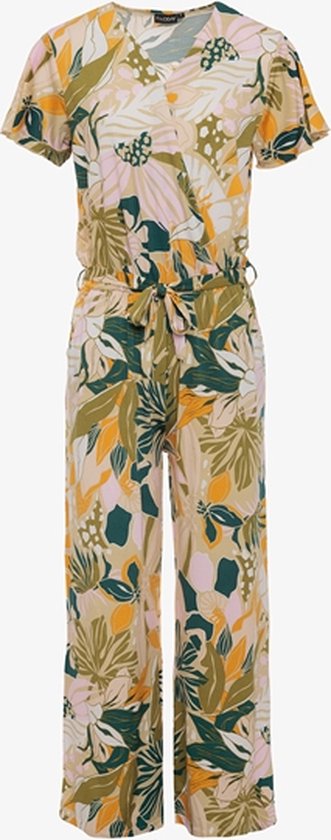 TwoDay dames jumpsuit met bloemenprint - Beige - Maat XL